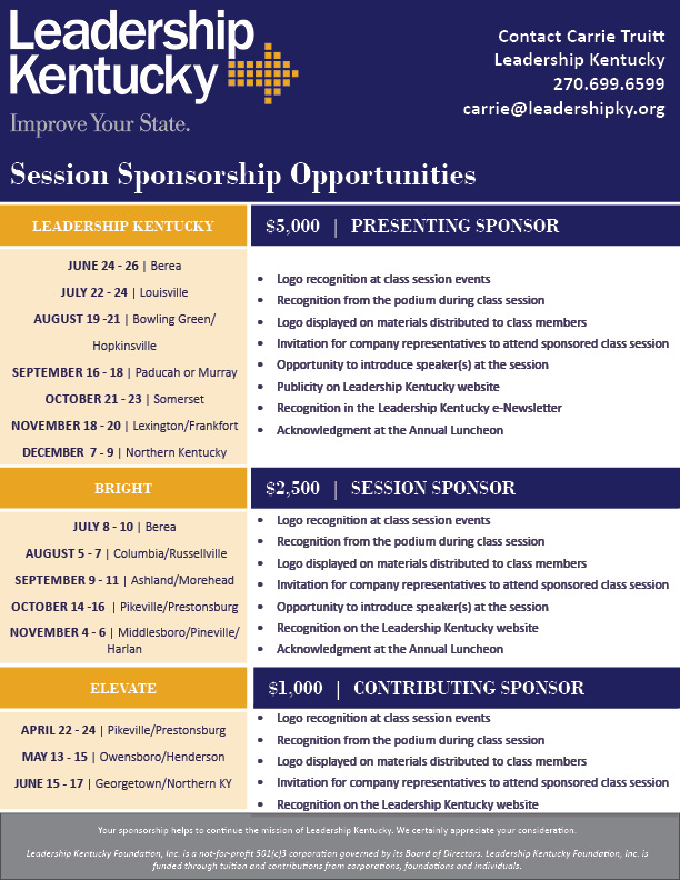 Session Sponsorship Opportunities